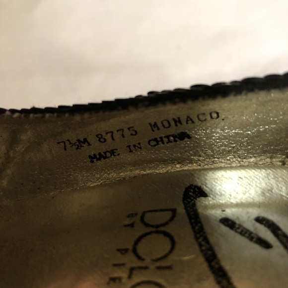 Dolce By Pierre Black Sequin Woman’s Shoes Authentic Size 7.5 - Picture 7 of 11